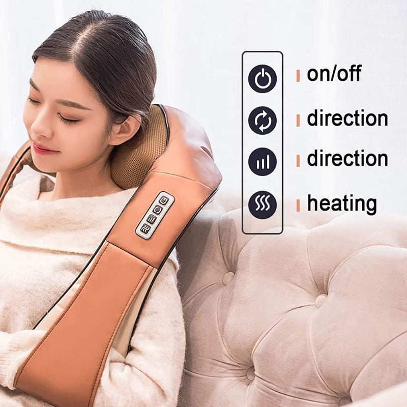  Soothemate - The New Neck And Shoulder Heat Massager,  Soothemate Neck Massager Simulated Manual Massage, Deep Tissue 8D Kneading,  Shiatsu Neck and Back Massager with Heat for Pain Relief (Khaki) 